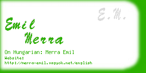 emil merra business card